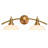 2‑Light Antique Brass Vanity Wall Sconce
