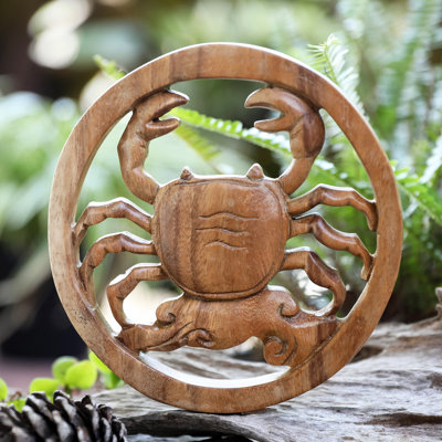  Handmade Cancer Firmament Wood Relief Panel