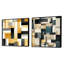 Ensemble de 2 blocs géométriques taupe à motif géométrique Harmony-102161836-102161838