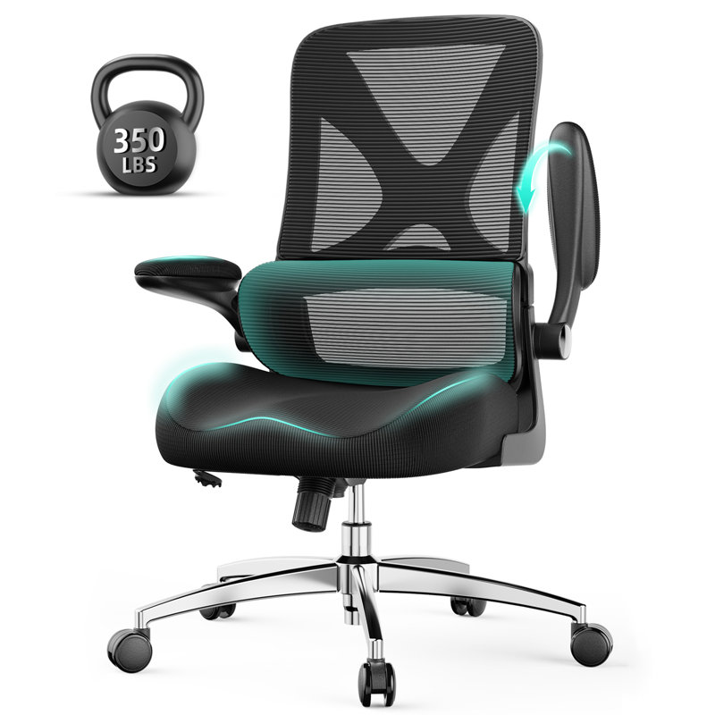Chaise de bureau ergonomique à dossier moyen d'une capacité de 350 lb