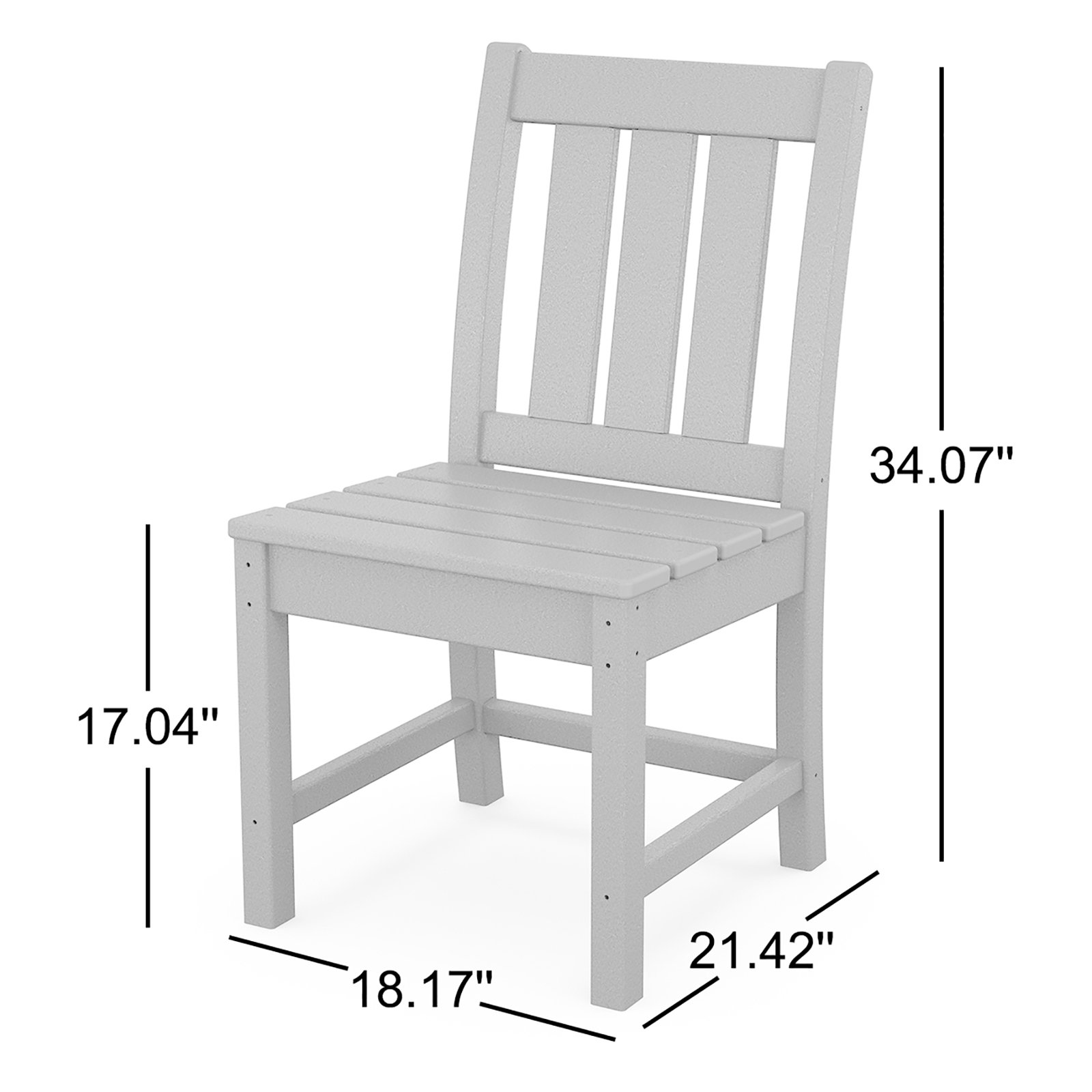POLYWOOD® Oxford Patio Side Chair, Black