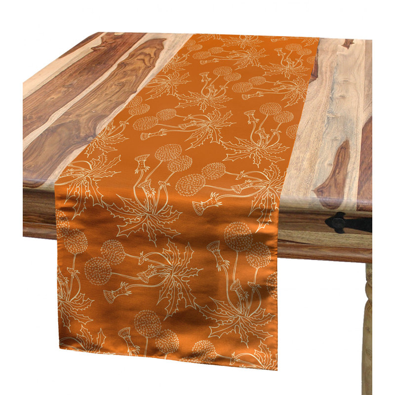 Burnt Orange Table Runner, 90" L x 16" W