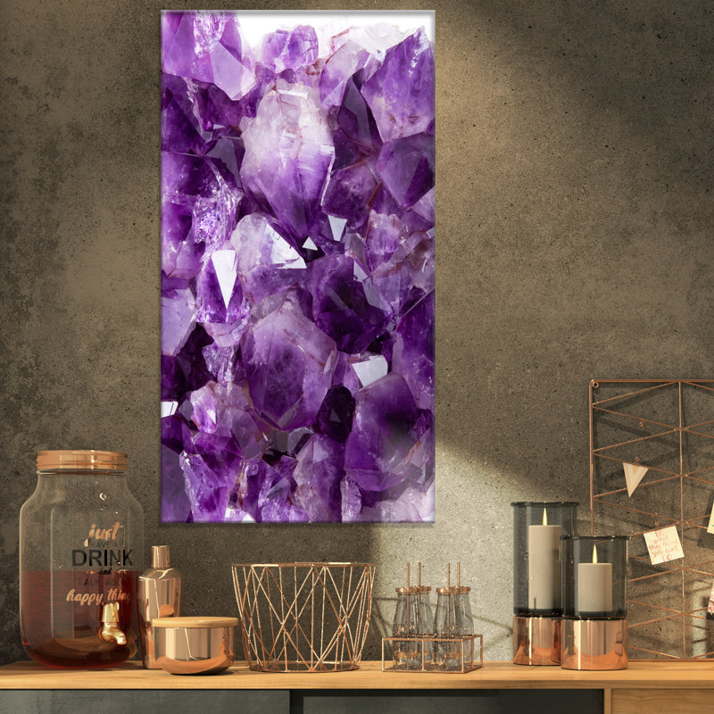 Abstrait, améthyste mauve, impression sur toile - améthyste mauve, H 32 po x l 16 po x P 1 po