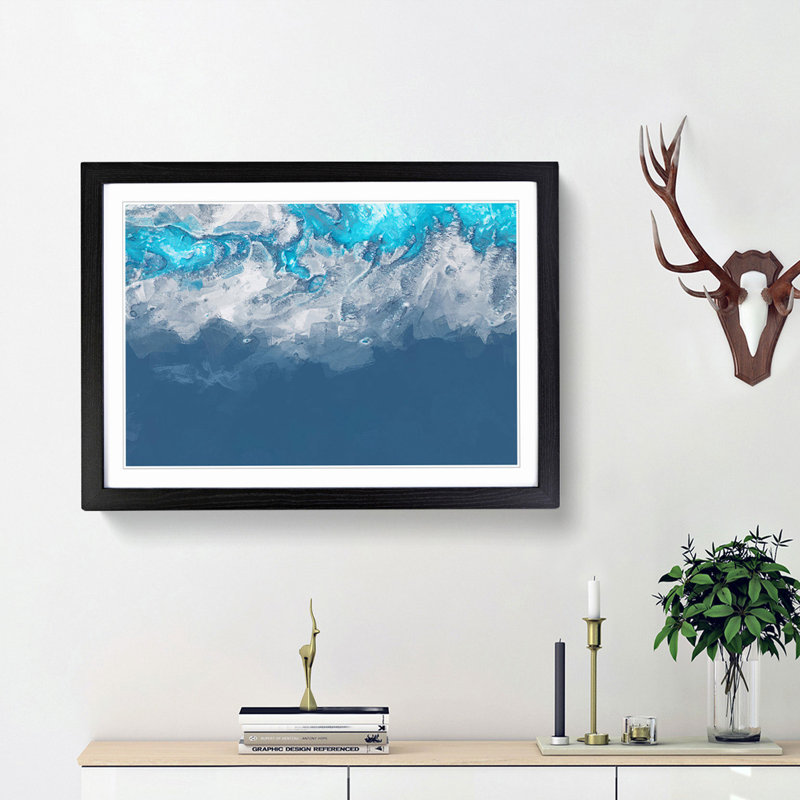 Take a Chance in Abstract - Picture Frame Painting Print, Black Framed, 36cm H x 48cm W x 2cm D