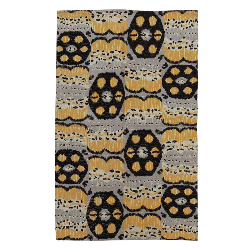 Flatweave Wool Ikat Area Rug in Multi