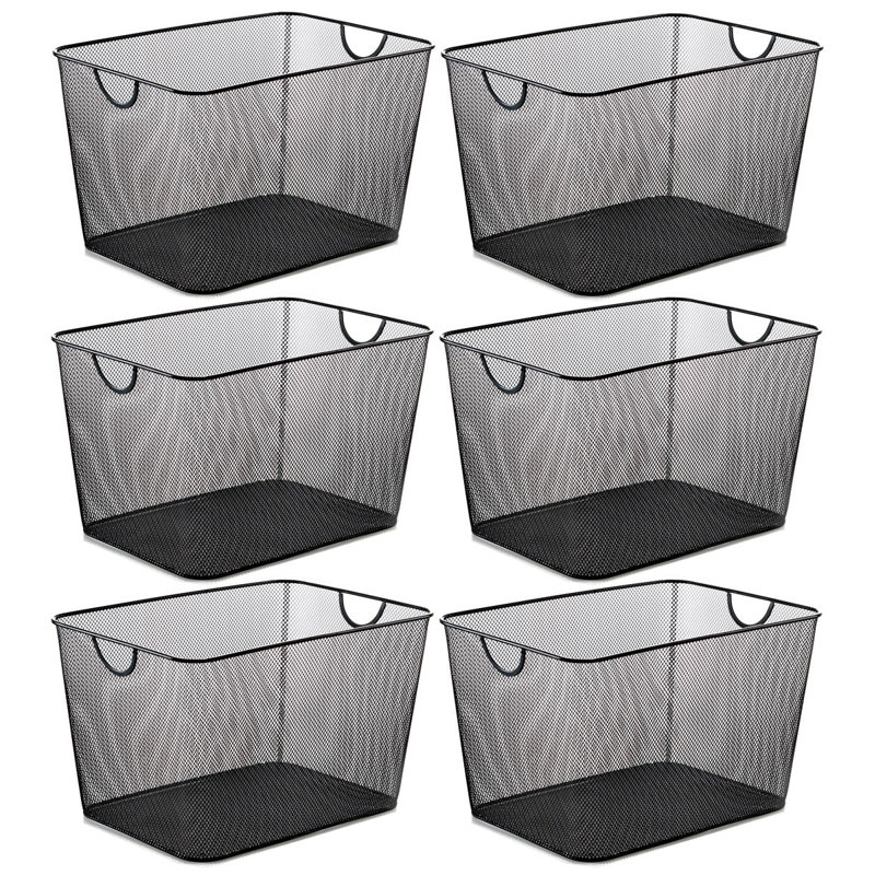 Ensemble de panier supérieur en fil de cuisine, H 10,8 po x l 15 po x P 12 po, Noir