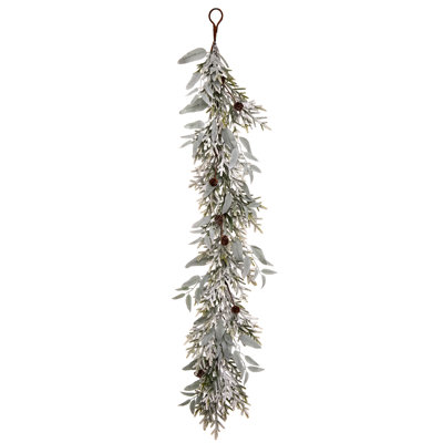 4' Sage/Mini Spruce with Cones Garland