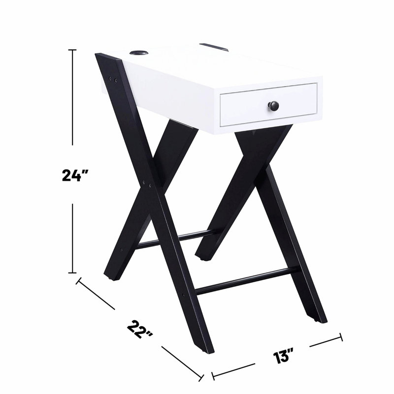 Accent Table, End Table With USB Charging Dock