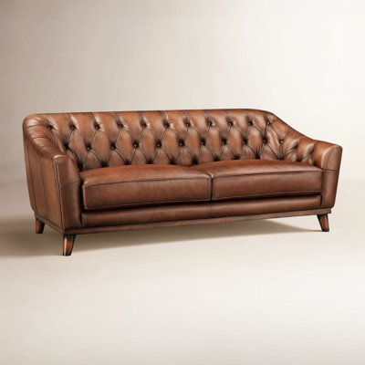 Viveros Lowell Top Grain Leather Sofa
