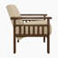 Fauteuil d'appoint moderne de style Mid-Century 29,5 po Bertolt avec revêtement en tissu texturé, structure en bois d'hévéa massif, ressorts en mousse sur les ressorts ensachés-107241521