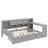 Full Size Daybed With 2 Drawers And Cabinets Shelves, Storage Bookcase, Built-In Removable Desk