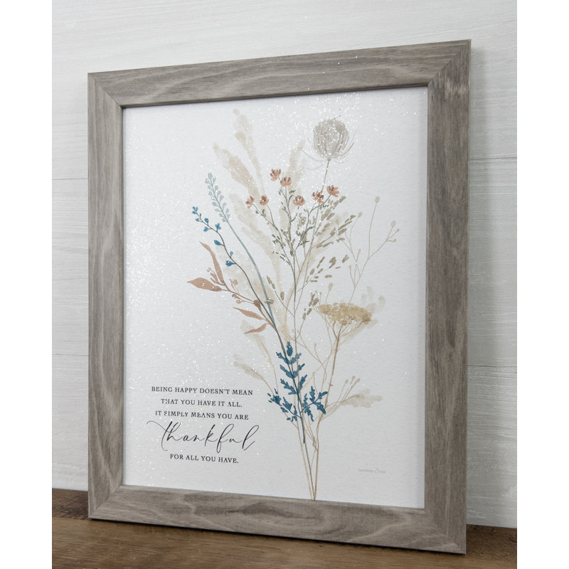Impression encadrée, «Family / Home Being Happy Being not Don't You Have It All Thankful»