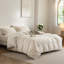 Ensemble de housse de couette en jacquard de coton et lin texturé-127356668