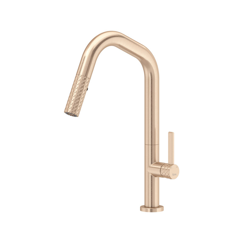 Tenerife Pull-Down Kitchen Faucet with U-Spout, Vintage Gold