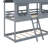 Twin Over Twin Bunk Bed Wood Bed With Roof, Window, Guardrail And Ladder-645205894