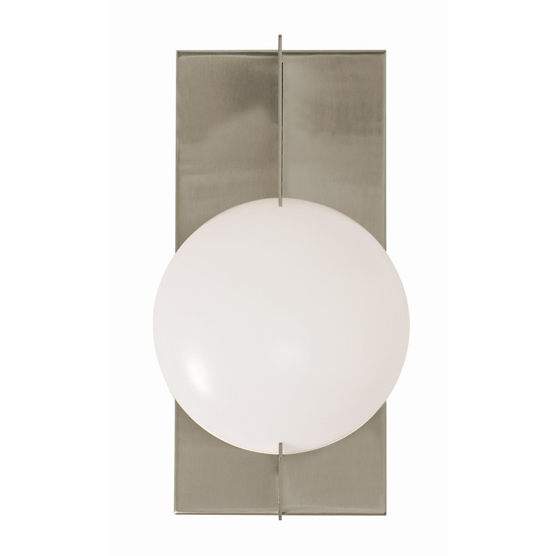 LED Flush Mounted Sconce, Satin Nickel
