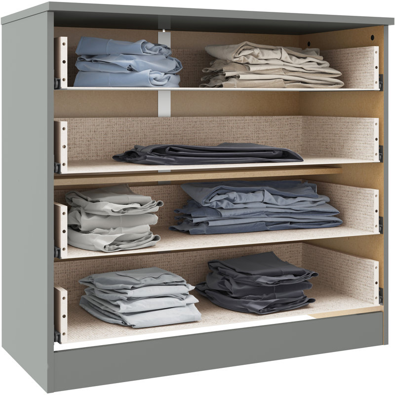 Denver 4 Drawer Chest, Grey