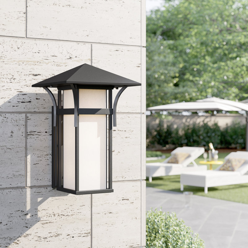 Harbor Outdoor Wall Lantern, MED, Satin Black
