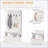 Coat Racks 3-in-1 Entryway Hall Tree with Storage Bench, 4 Hooks &amp; Shoe Storage, Cream White | MDF-883639710
