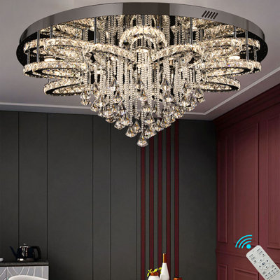 47,2 pouces de large lustre en cristal fleur lustre 3000-6000K