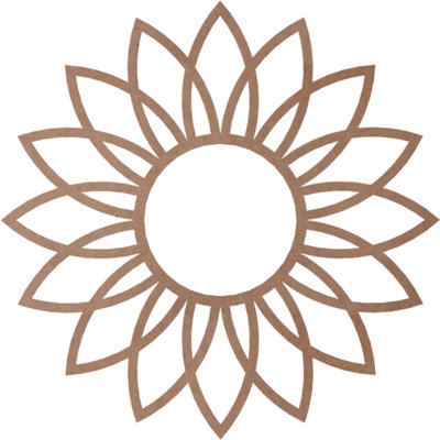 28"OD x 9 3/4"ID x 3/8"T Daisy Wood Fretwork Pierced Ceiling Medallion, Red Oak