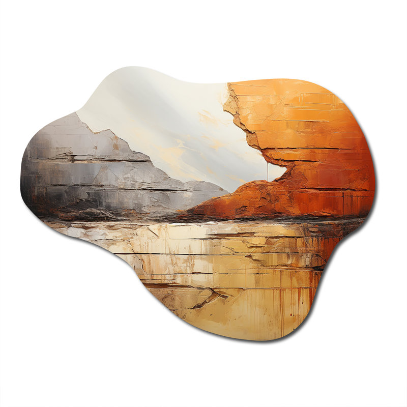 «Christyanna - Asymmetric Dams», reproduction d'art murale en métal, H 27 po x l 35 po