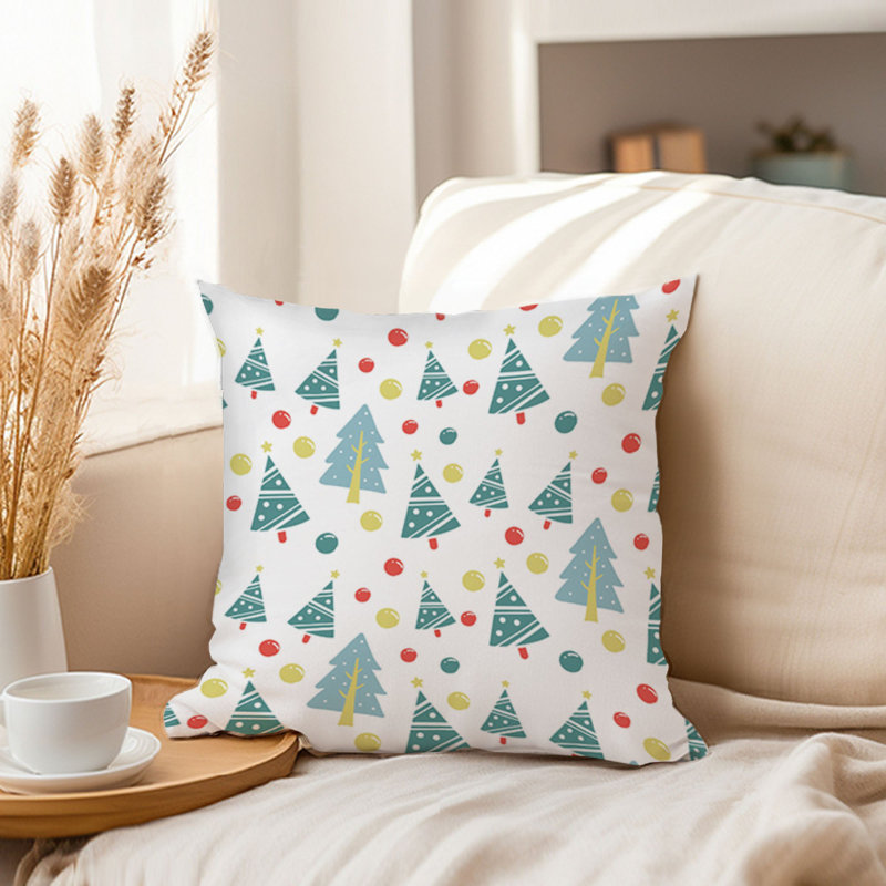 Holiday Christmas Tree Pattern I Modern, 16"H x 16"W