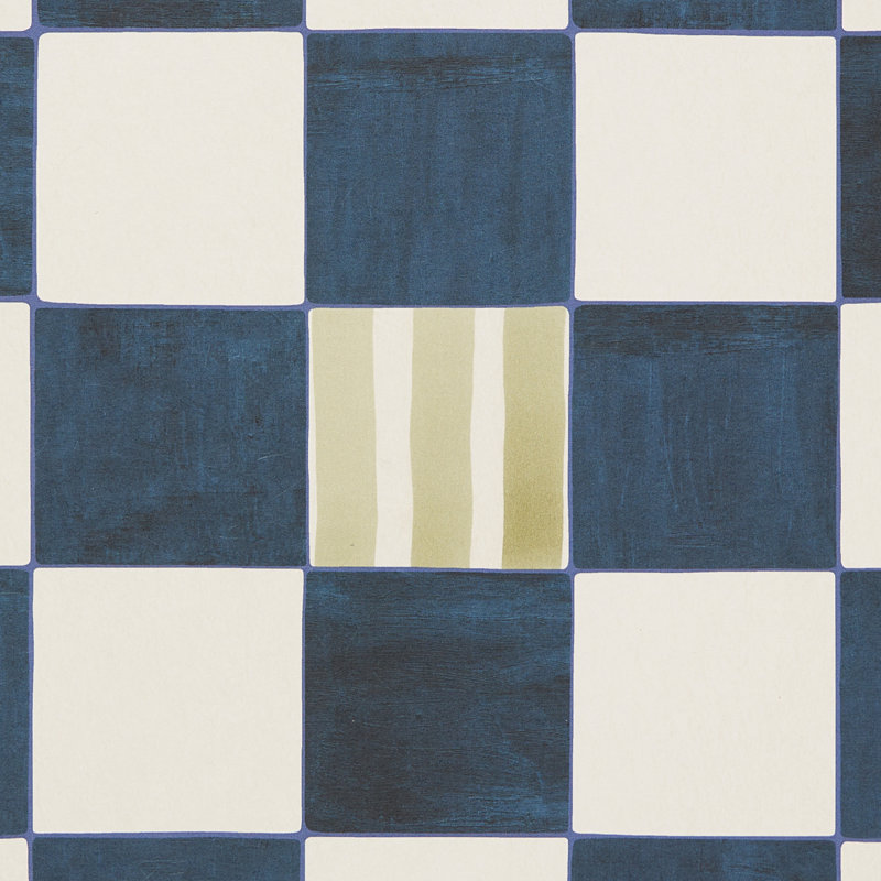 Schumacher x Backdrop Gambit Panel, Sky/Deep Navy