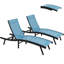2 PCS All Weather Pool Lounge Chairs Ergonomic Design With Adjustable Backrest-2081319153