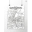 Guangzhou City Map - No Frame Print-1046294664