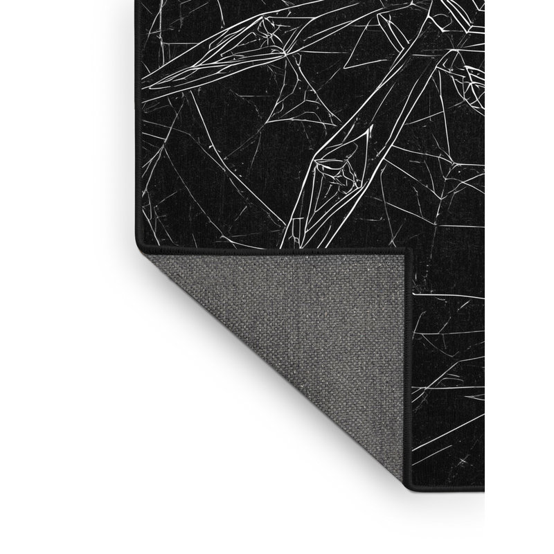 Tapis gris moelleux doux à motif géométrique d'inspiration mondiale Churchton, 5 x 8
