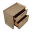 Table de chevet moderne en bois brun clair 1Pc avec tiroirs de rangement