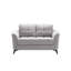 Alcester Light Grey Woven Fabric Sofa Loveseat Living Room Set-121779642