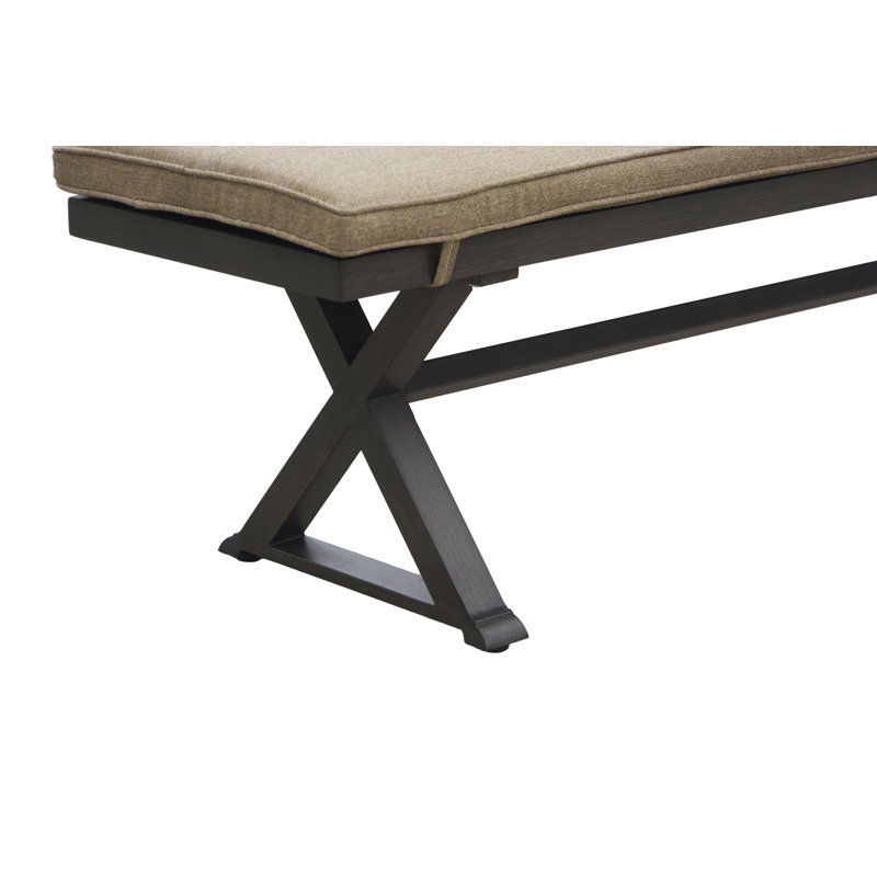 Nicolay Patio Dining Set with Rectangular Table , Cushions Included, 29.50" H x 39" W x 67" L