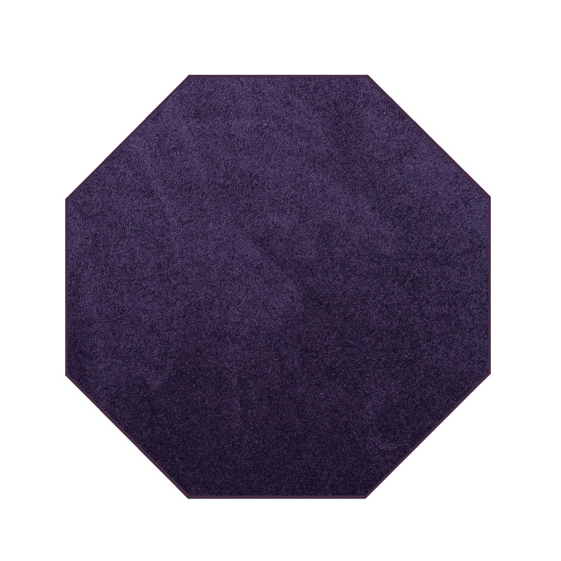 Modern Plush Pet and Kids Friendly Solid Color Purple Area Rugs, Stain & Fade Resistance, Perfect for Living Room, Dining Room, Bedroom, Playroom and Kidsroom, Event, Wedding, Amberjo Binded Rug