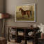 Portrait équestre d'un cheval châtaignier, illustrations équines classiques, campagne française rustique-101752224-101752221