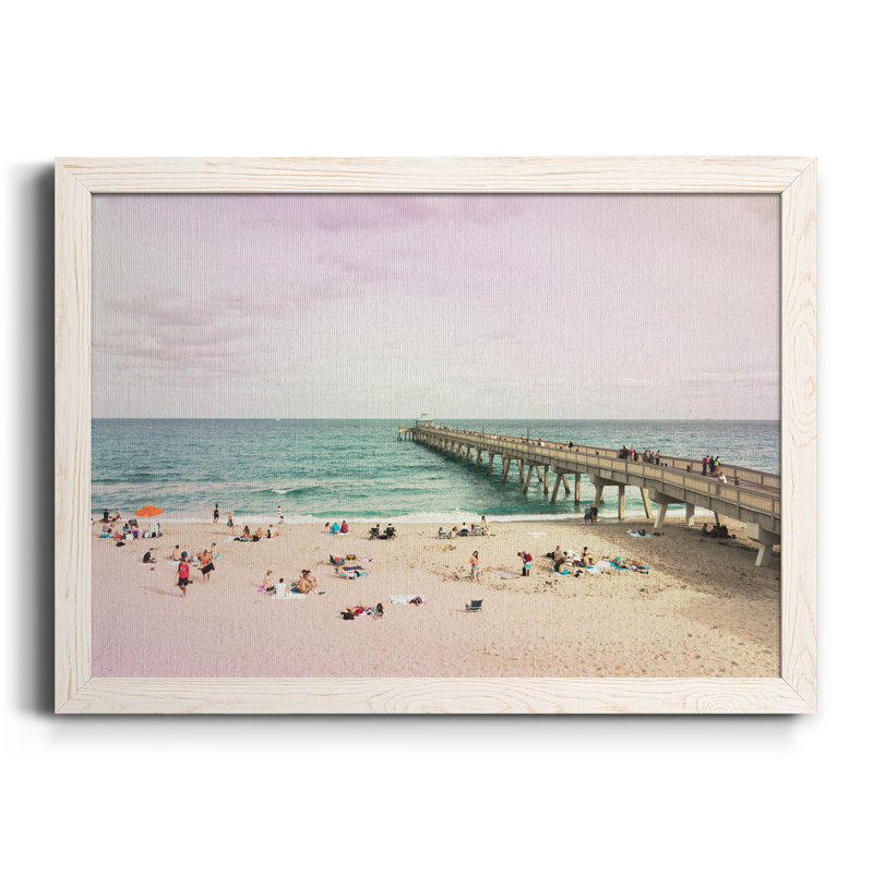 Deerfield Beach - cadre photo, impression sur toile, H 24 po x l 18 po x P 1,5 po, Blanc