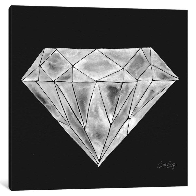 Diamond by Cat Coquillette - Print on Canvas, Wrapped Canvas, 45.72 cm H x 45.72 cm W x 1.91 cm D