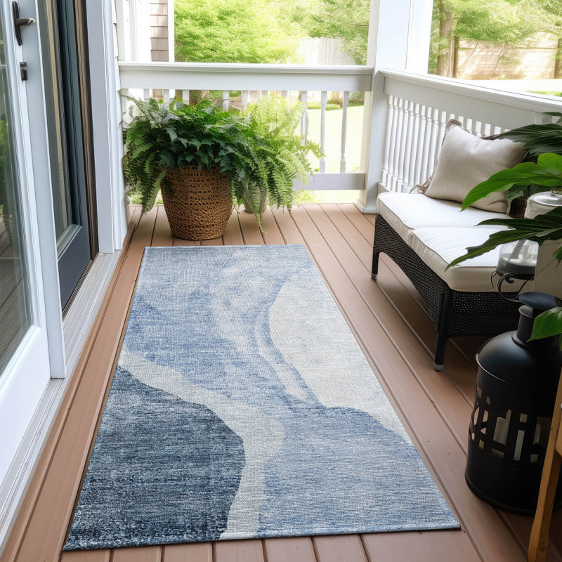 Charlsea Washable Abstract Indoor / Outdoor Rug, Runner 2'3" x 7'6"