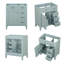 Base de meuble-lavabo moderne 30 po avec tiroirs et rangement fermé, armoire en bois d'hévéa massif et panneau de fibres à densité moyenne pour l'organisation de la salle de bain-554184053