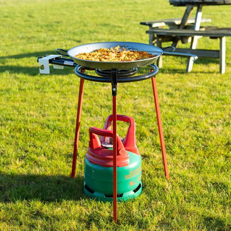 Verano Spanish Ceramics Vaello Duel Control Paella Gas Burner Set