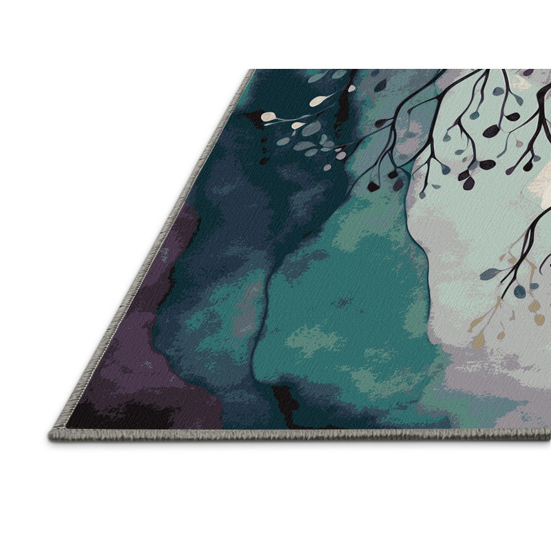 Azure Tangle Rug, Square 5'