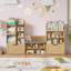 Bibliothèque de 190 cm de large avec 2 tiroirs, rangement pour jouets et autres objets-695475863