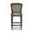 Roquefort Upholstered Linen Blend Counter Stool with Solid Wood Frame-74307451