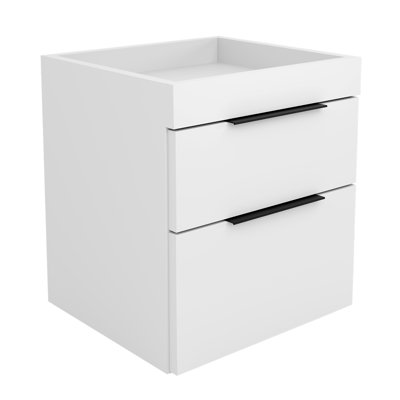 Capri Modern Double Drawer Low Profile Nightstand