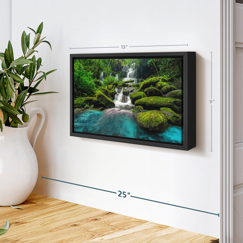 " Forest Waterfall Scene Wall Art ", 9" H x 13" W