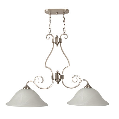 Luminaire suspendu linéaire pour îlot de cuisine 2 lumières Jeppesen