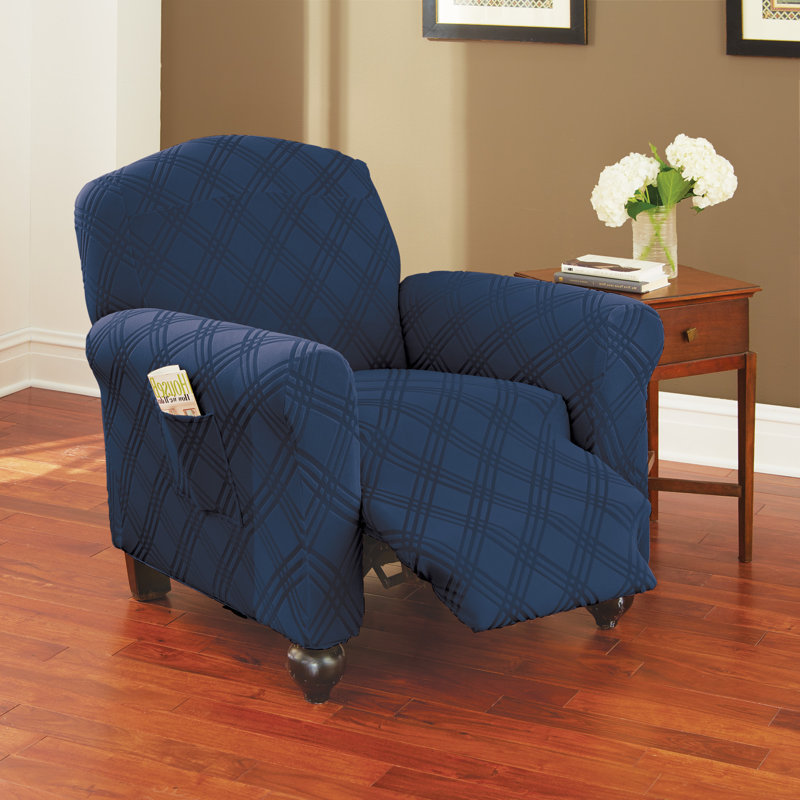 Housse pour fauteuil inclinable Double Diamond, Marine, H 42 po x l 82 po x P 38 po