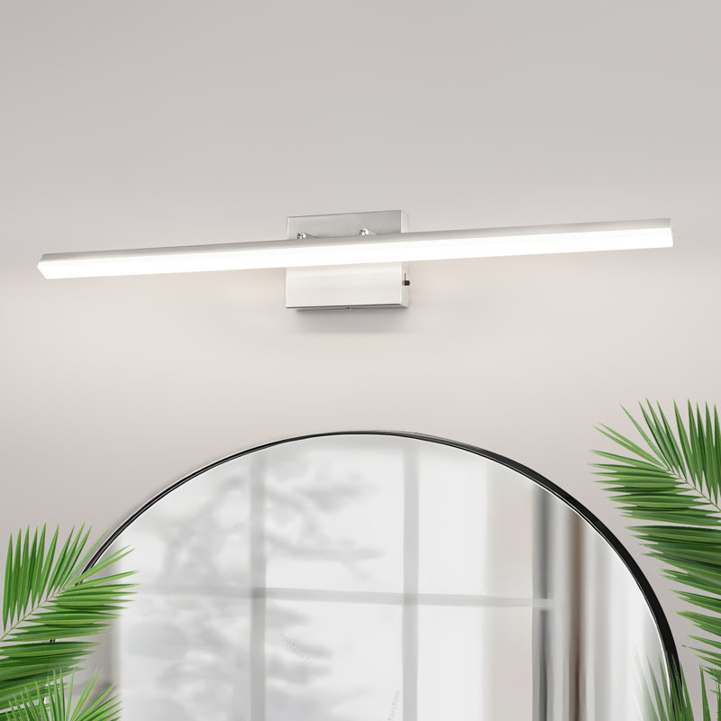 Luminaire de salle de bain mural en acrylique avec barre lumineuse 3000K / 4000K / 5000K, H 1 po x P 35,4 po x l 5,1 po