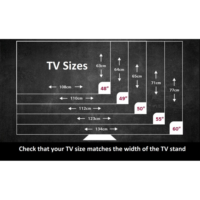 TV Stand And Media Console Cay, Dark Oak/Anthracite